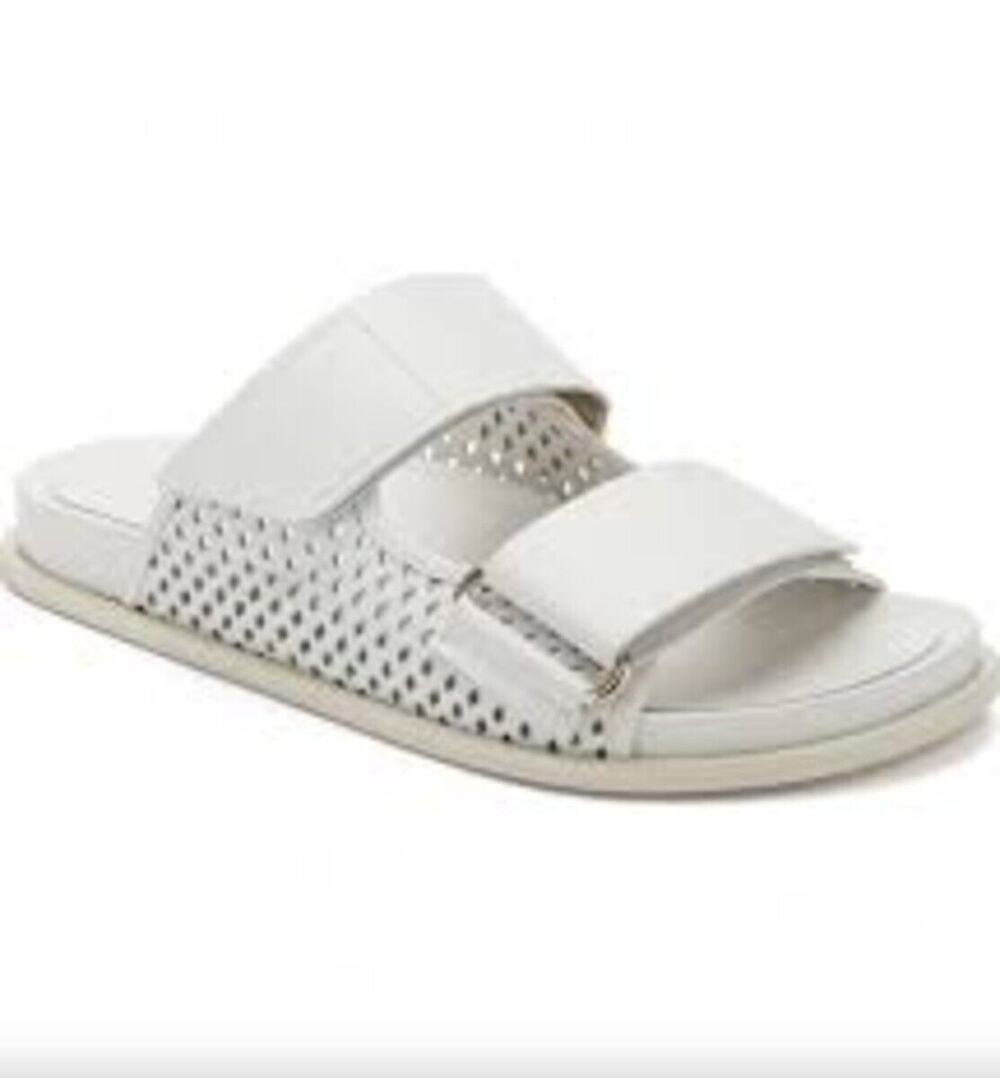 Mercedes Castillo Slide Sandals Womens 11 White Celynne Open Toe Casual Wear S31